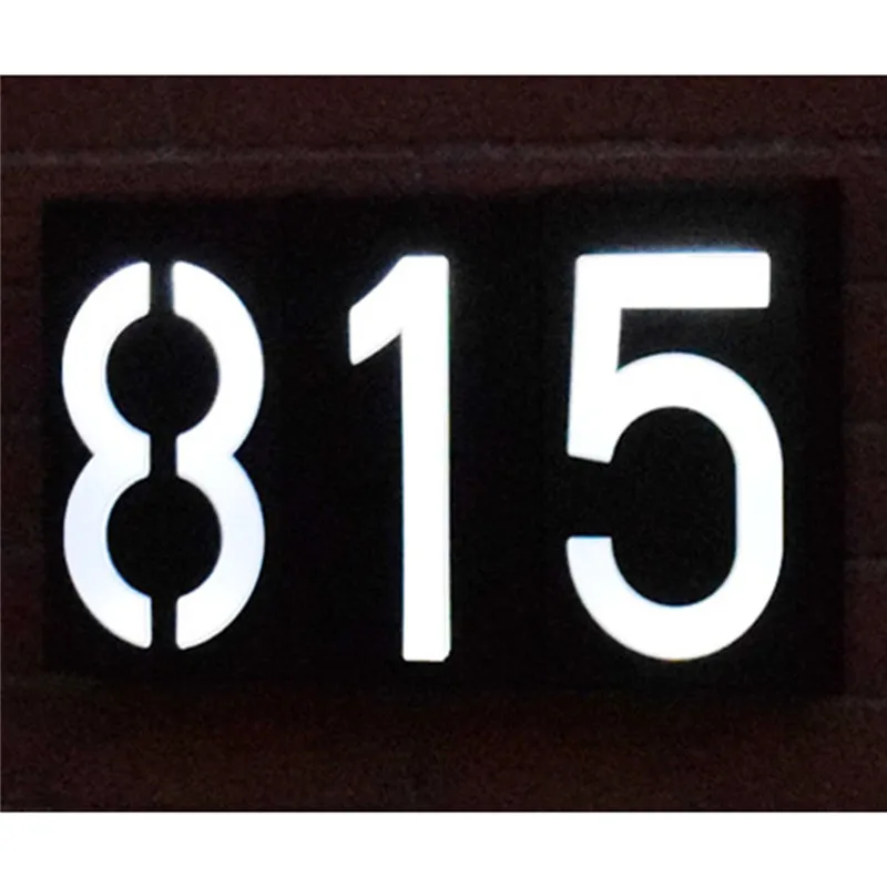 

CHENGYILT 6 LED Solar Outdoor Light Solar Powered lamp Illumination Doorplate Lamp House Number Porch Lights With Solar Battery