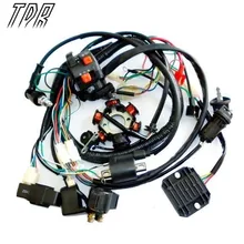 TDR Motorcycle Parts Wire Loom Harness Solenoid Magneto Coil Regulator CDI GY6 150cc ATV Quad Engines Accessories HHY