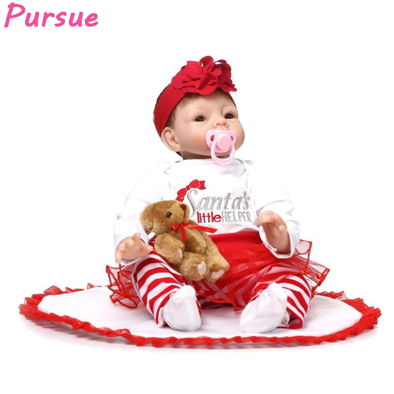 

Pursue boneca reborn American Girl Doll bebe reborn 55 cm silicone reborn babies doll bjd bebe reborn menina de silicone menina