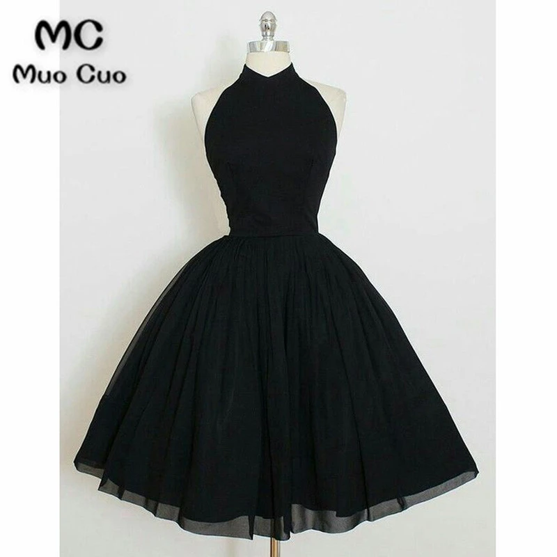 short black ball gown