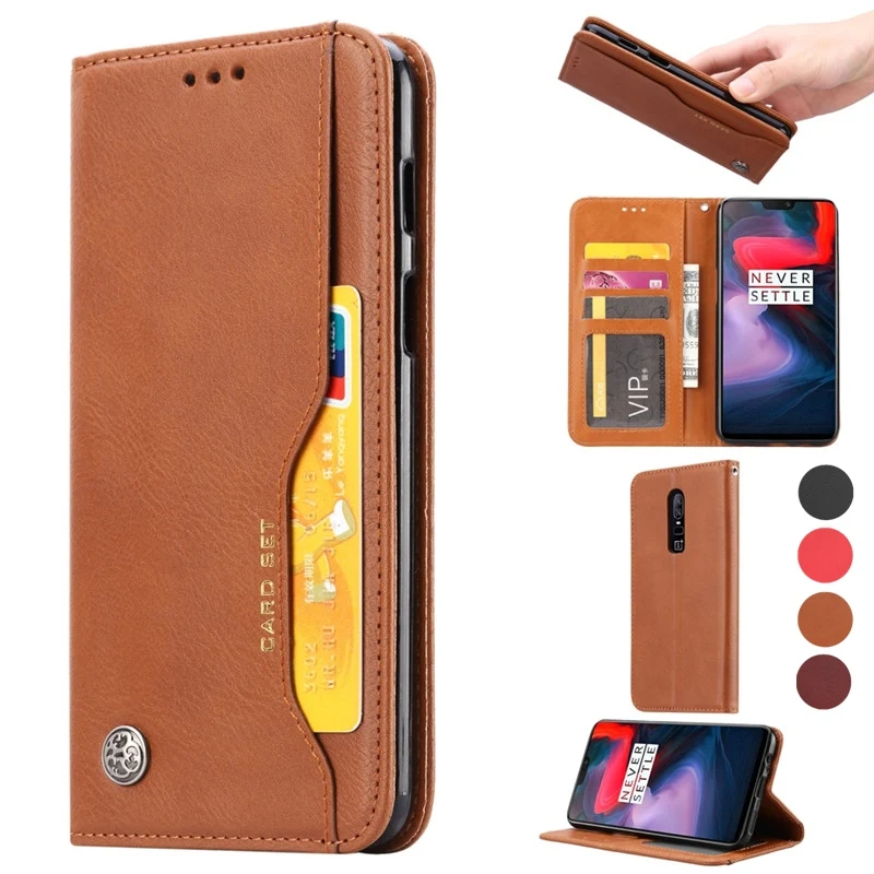 

Luxury Flip Case For OnePlus 6 6T CASE PU Leather Wallet Stand Card Slot Cover for oneplus 6 6t Business Book Multifunction case