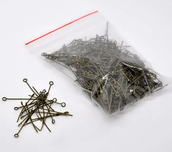 

Free sjipping!!!!! Bronze Tone Eye Pins 35x0.7mm Findings 500g about 3500pcs