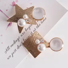 1 шт. Мода Опал жемчужная заколка женская заколка заколки для девочек Геометрические Квадратные пентаграммы аксессуары для волос Новое поступление