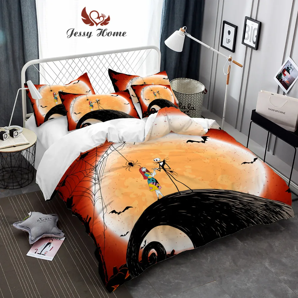 Halloween Bedding Set Smile Pumpkin Bed Linens Corpse ...