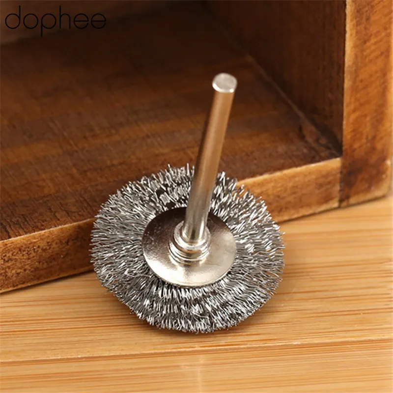Щетки dophee со стальным хвостовиком 1/8 дюйма 20 шт. плоская щетка вращающиеся