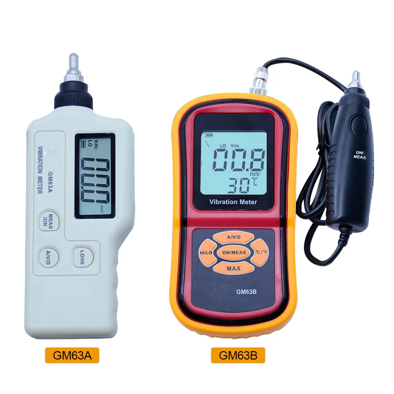 GM63A/63B Handheld Portable LED Digital Vibration Sensor Meter Tester
