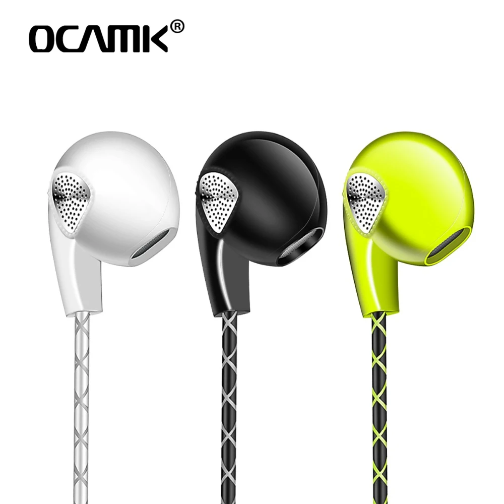 OCAMK выразительные наушники вкладыши проводные с микрофоном портативные