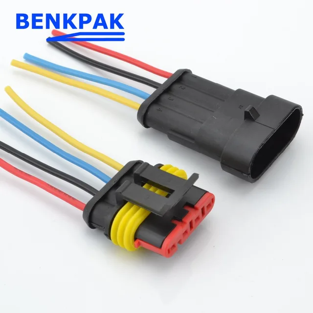 BENKPAK Auto 4 Pin wire connector 4 Way 4P auto connector Male & Female