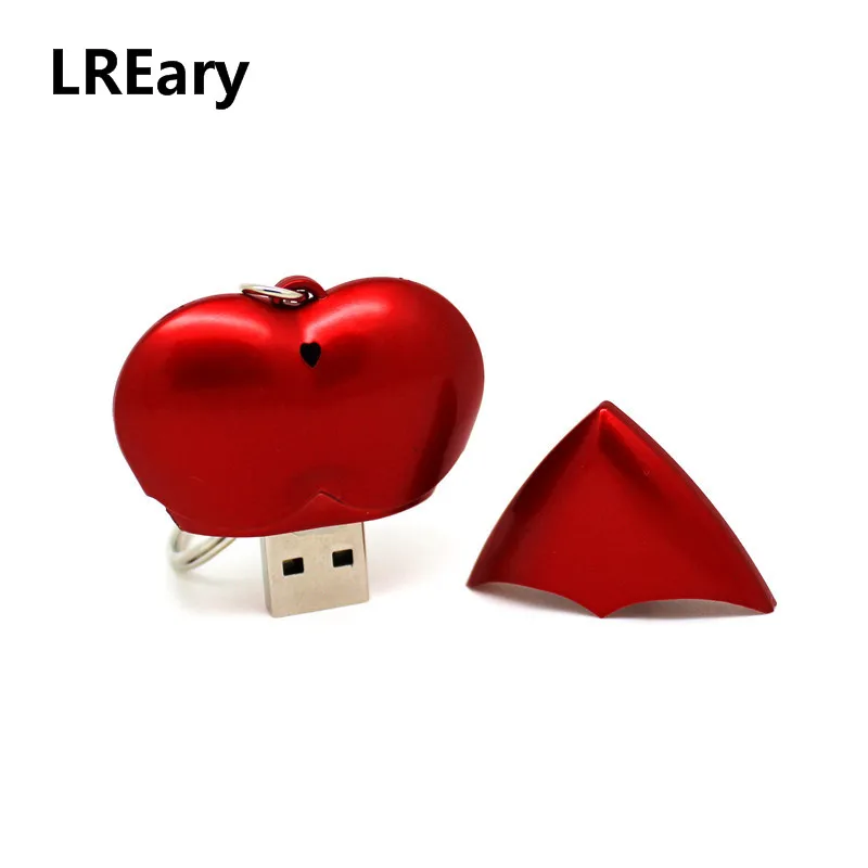 Высокого качества красное сердце USB флеш накопитель флэш с брелок прекрасный