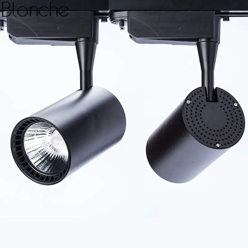 Us 5 49 40 Off Modern Led Track Light Spotlights Rail Lamp 20w 30w Cob Track Lighting Fixtures Led Spot Lights For Store Shop Mall Exhibition In