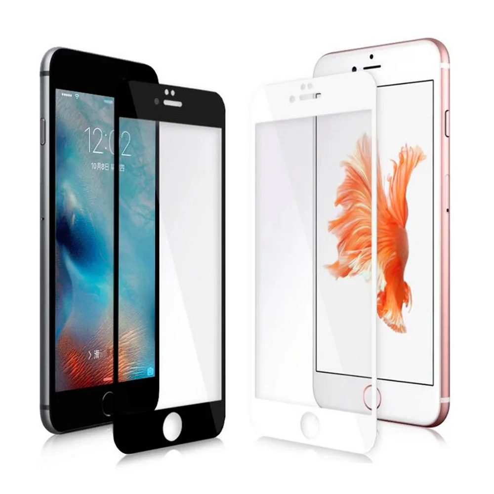Goede Screen Protector Voor iPhone 6 6 s Plus 3 H 9D Volledige Cover Film Beschermende PremiumTempered Glas Voor Iphone 7 8 p X Protector Film