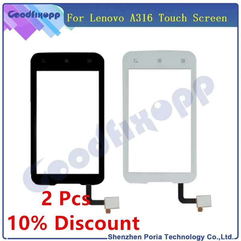Для Lenovo A316 A316i сенсорный экран Переднее внешнее стекло дигитайзер панель