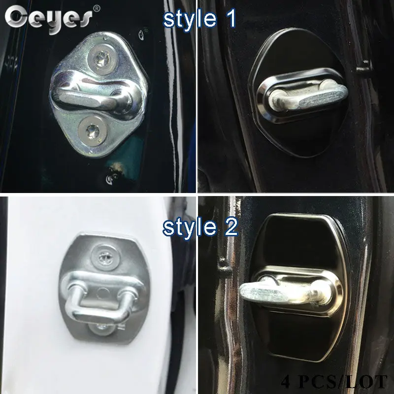 Ceyes سيارة اكسسوارات التصميم صالح لتويوتا Voxy Estima Vellfire المحترم رغبة هايلاندر تندرا باب السيارة قفل غطاء Oem ملصقا