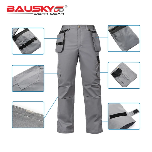 Summer Work Pants for Men with Tool Pocket