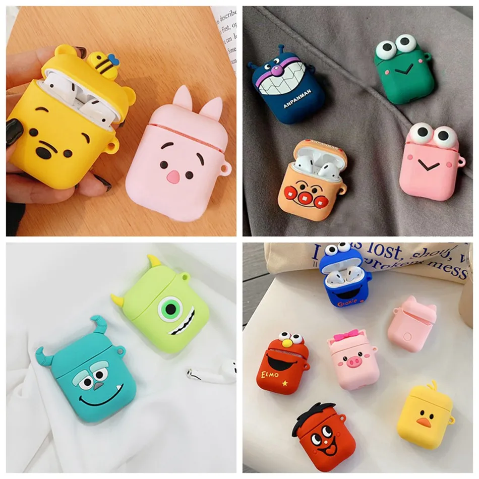 

Earphone Case For Airpods Case Silicone Cute Cartoon Soft Headphone Case for Apple Airpods Cover Air pods 3D Earpods Accessories