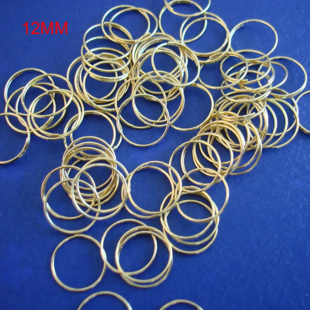 5000pcs/lot 12mm gold/Chrome Plated Steel round Rings,Bead Curtain