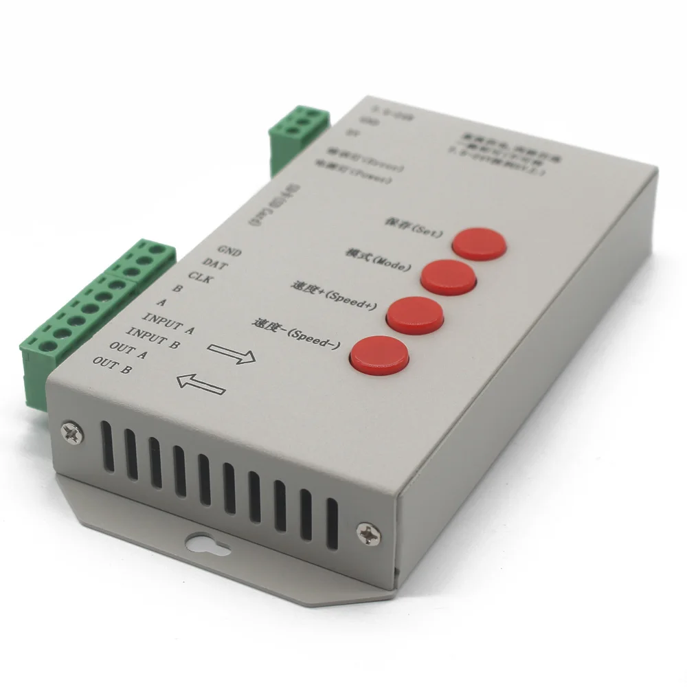 

High Quality T-1000S 128M SD Card LED Pixel Controller, Full Color Controller for IC LPD6803/WS2801/WS2811/WS2812B