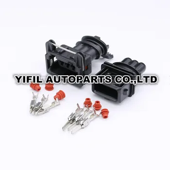 

10sets/lot 3 Pin/Way 3.5mm AMP Power Timer JPT Connector Restrictor Sensor Fuel Spray Nozzle/Oil Throttle Plug For Bosch