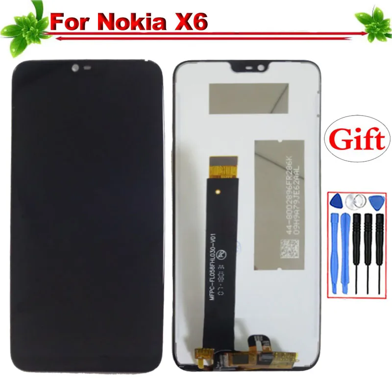 

LCD for Nokia X6 Display Touch Screen Digitizer Full Assembly Replacement 5.8" for Nokia X6 NX6 2018 Lcd Display A Quaity