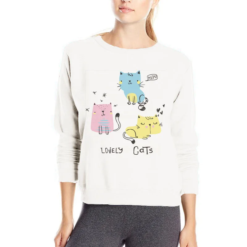 

Lovely cats candy hoodies super cute funny cats sweatshirts pullover casual hoody women lovely cats hoody casual cotton outwear