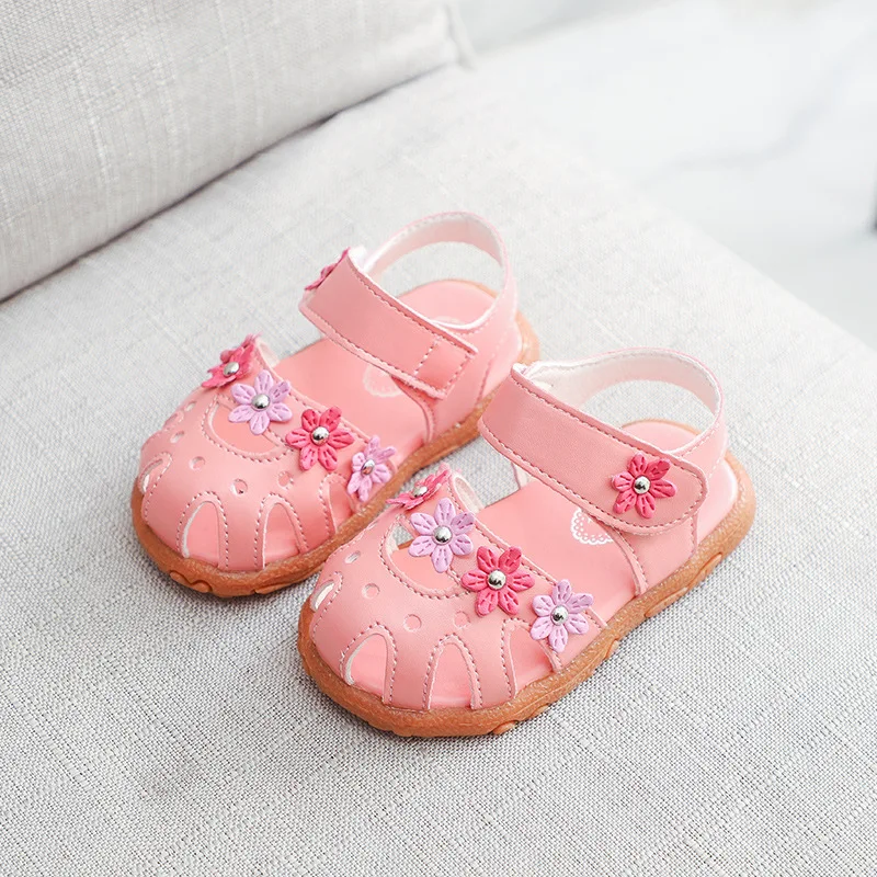 

Brand Summer Style Children Sandals Girls Princess Beautiful Flower Shoes Kids Flat Sandals Baby Girls Roman Shoes