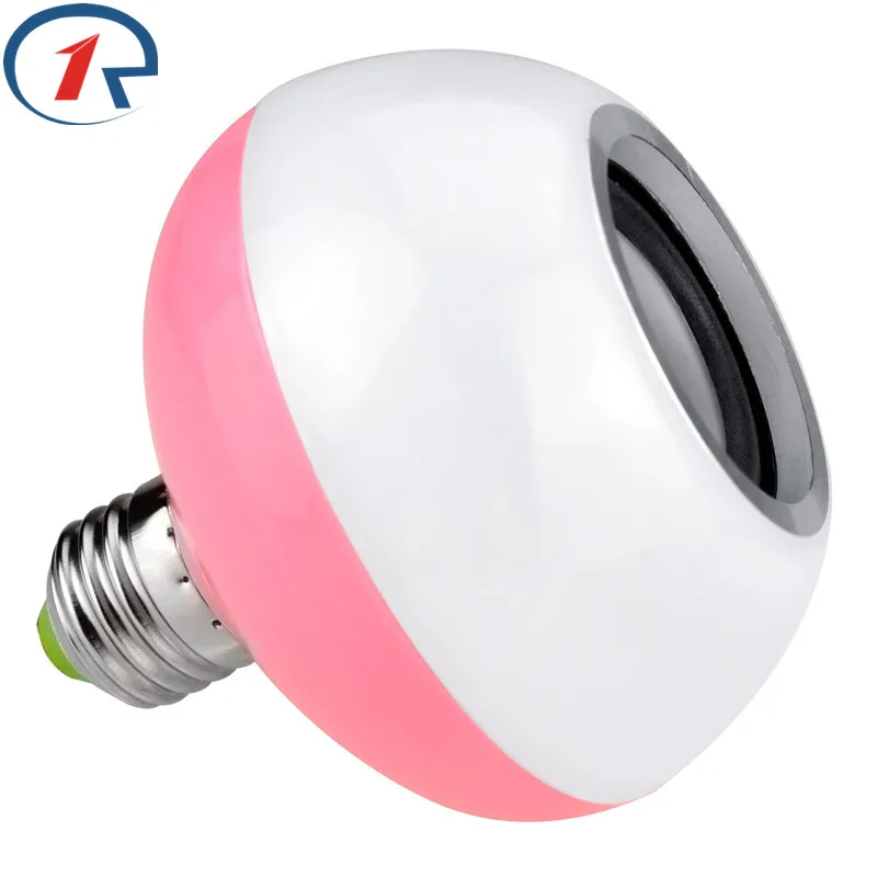 ZjRight E27 RGBW умная Светодиодная лампа Беспроводная Bluetooth музыкальная колонка с