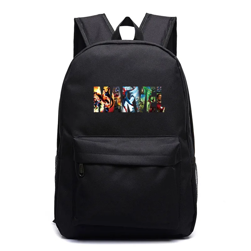 Marvel Letter The Luminous Backpack School Bag Super Hero Student Kids Boys Girls School Bookbag Notebook Daily backpack Gift - Цвет: Style 11