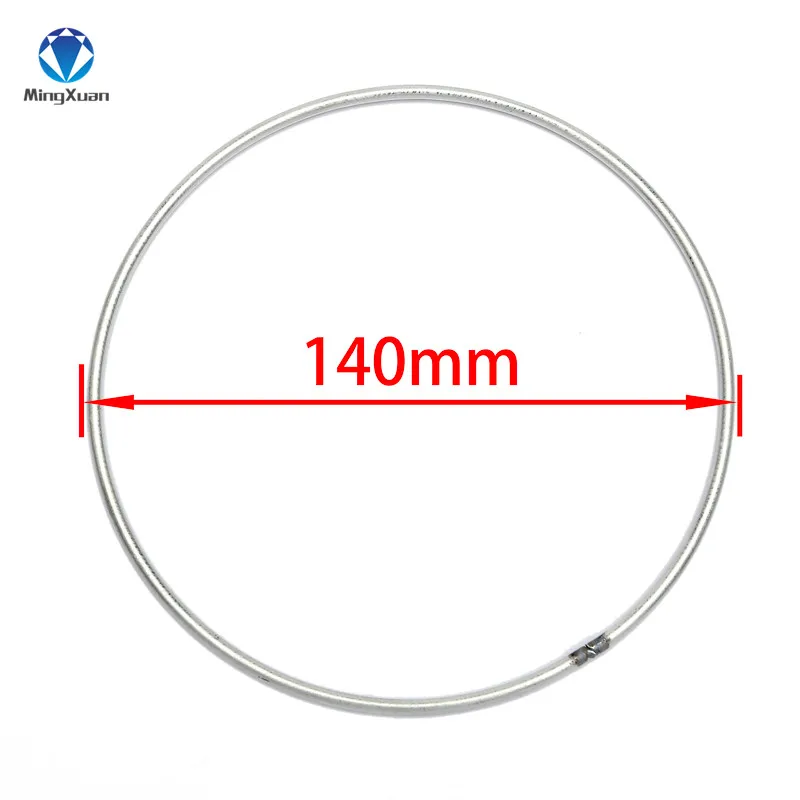 10 шт. 35-400 мм Ловец снов Reve круг железные кольца подвесные металлические pour cercle attrape reve Сеть ювелирных изделий 2,8 мм толщина - Цвет: 140mm