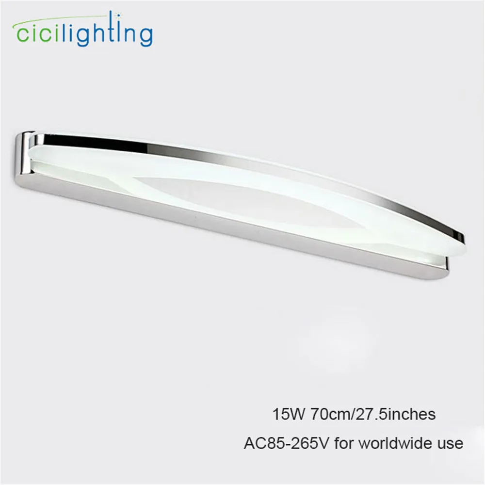 

90V - 265VAC L70cm 15W led mirror lights lamp Mirror cabinet lights SMDLED Dress mirror acrylic bedroom bathroom shop lighting