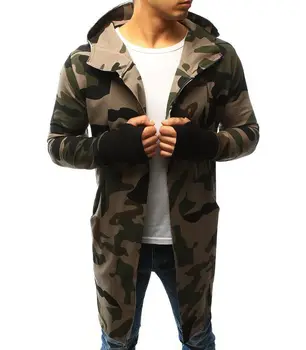 

Brand 2018 Hoodie Long Camouflage Cardigan Hoodies Men Fashion Tracksuit Male Sweatshirt Hoody Mens Purpose Tour Hoodie