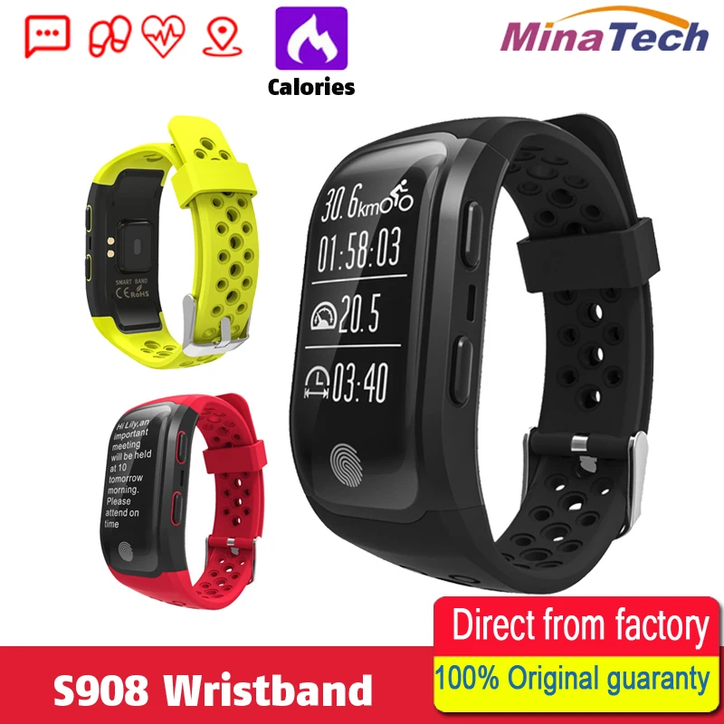 

S908 GPS Smart Band IP68 Waterproof Sports Wristband Multiple sports Heart Rate Monitor Call Reminder G03 Smart band