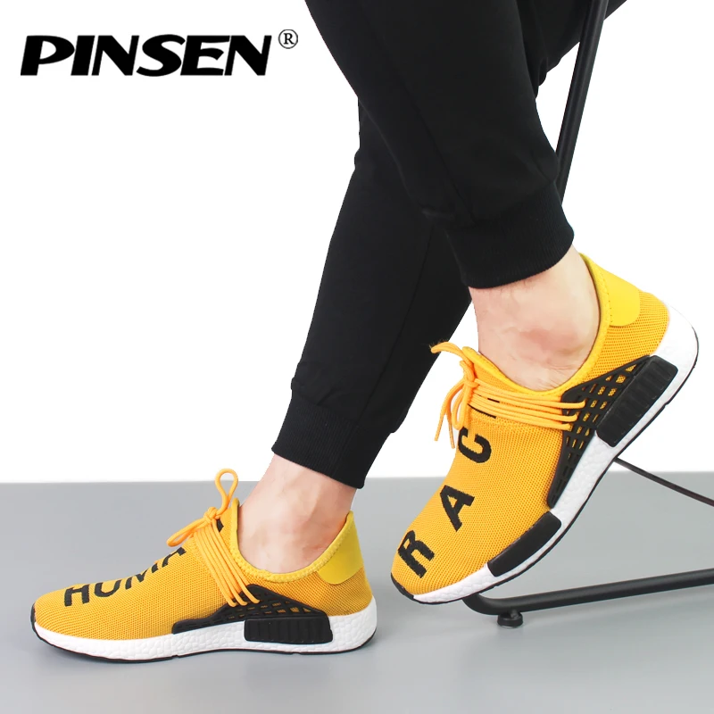 Prix Marque Sneakers Hommes Nouveau 2019 race humaine Unisexe Printemps Casual Hommes Chaussures Respirant Appartements Chaussures Hommes Formateurs Chaussures chaussure homme