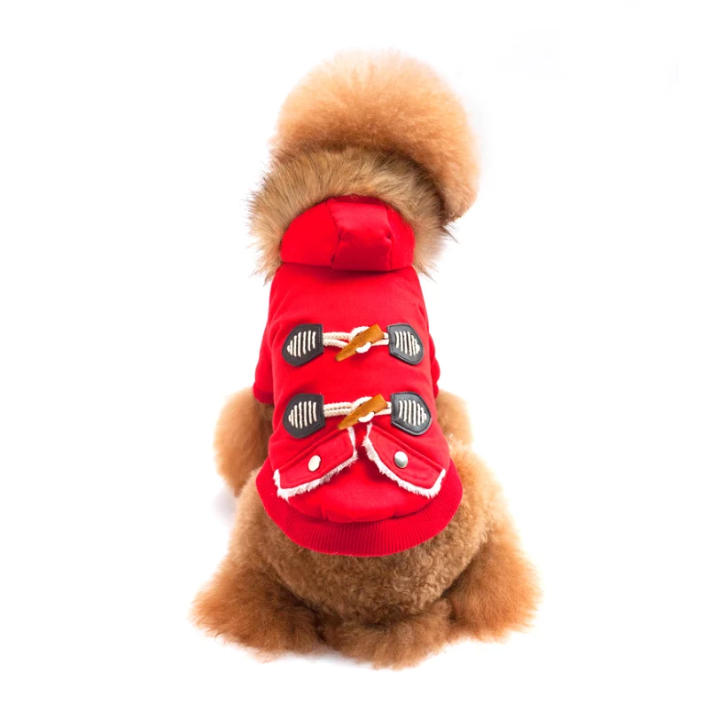Outdoor Winter Pet Dog Clothes Puppy Jumpsuit Clothing Pet Apparel Winter Dog Outfits Warm Dog Coat With Hood Fur Collar