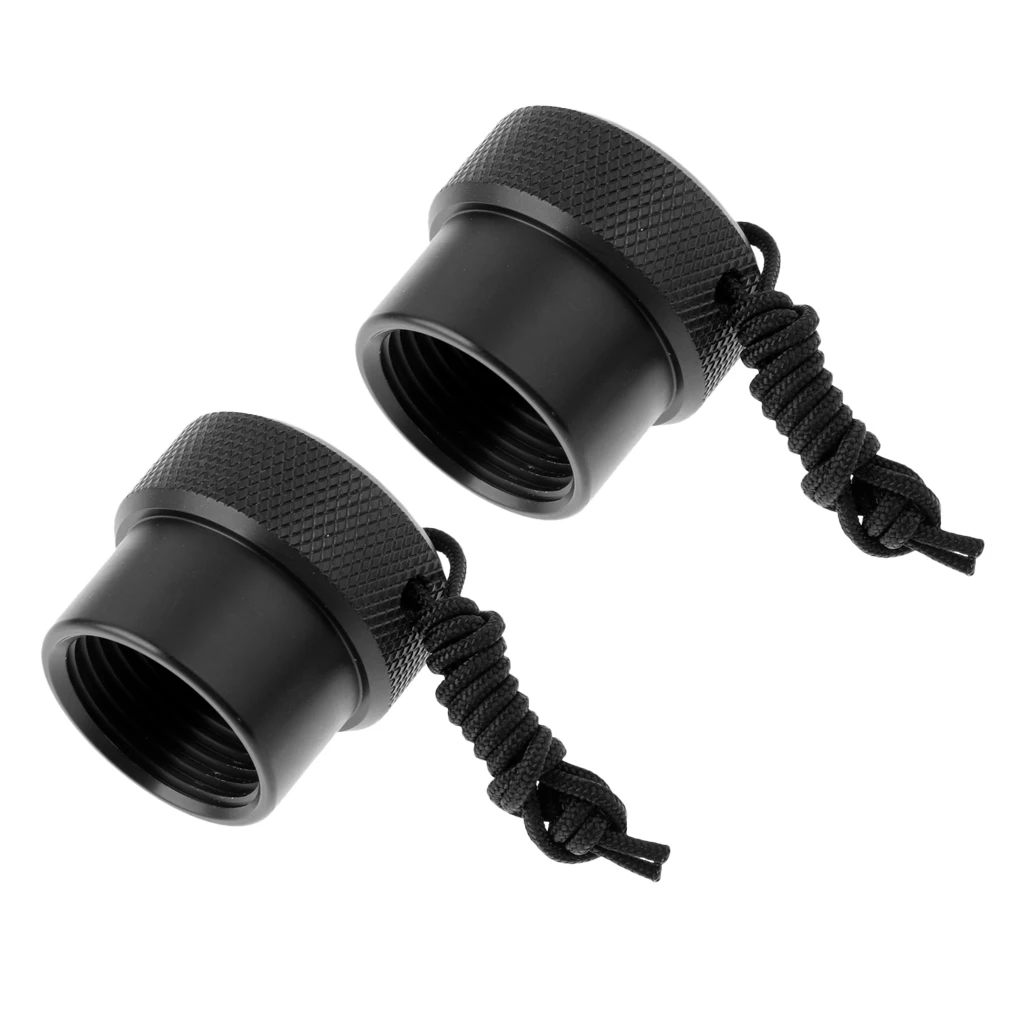 2Pc Scuba Diving Dive Tank Valve Dust Plug Protection Thread Cap Accessories Dive Threaded Dust Plug 