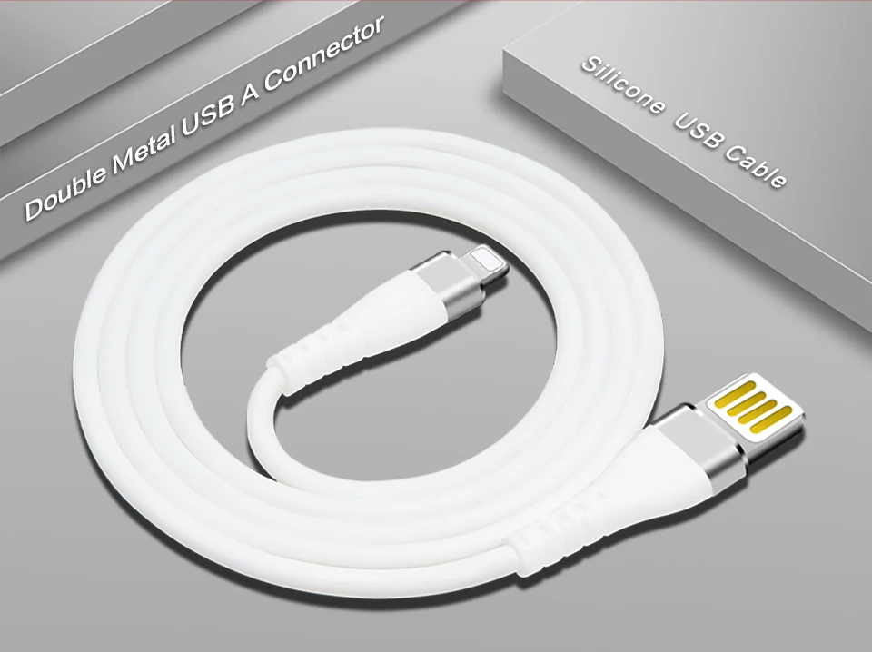 Power4 кабель USB для мобильного телефона для iPhone зарядное устройство Шнур морозостойкий для Lightning Кабель USB для iPhone Apple двусторонний USB кабель