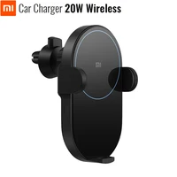 Xiaomi Mijia Drahtlose Auto Ladegerät 20W oder 10W Max Elektrische Auto Prise 2,5 D Glas Ring Lit Für mi 9 (20W) MIX 2S / 3 (10W) Qi