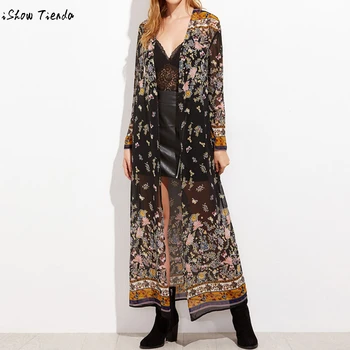 

Jean Jacket For Women Kimono Cardigan Floral Print Party Coat Casual Solid Outwear Top Chaqueta Loog Autumn Jacket Manteau Femme