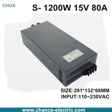 switching power supply 15V 80A 1200W 110~220VAC single output input for cnc cctv led light(S-1200W-15V)