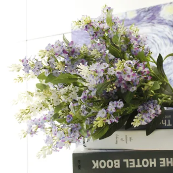 

Artificial Flower 5 Branches Lavender Fake Flowers for Wedding Party Home Decoration Silk Flower