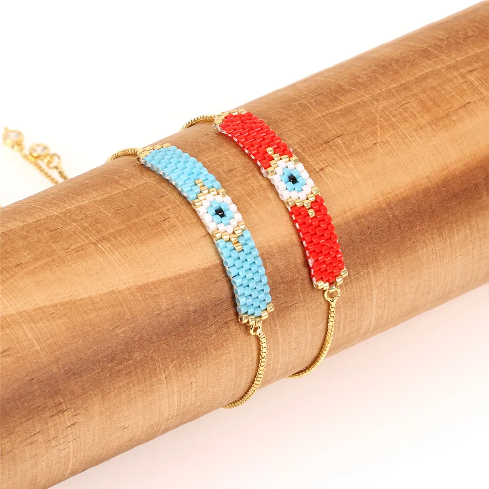 

Trendy Miyuki Beads Handmade Bracelet Women Geometric Pattern Slide Charm Bracelets Female Girl Friendship Jewelry Pulsera