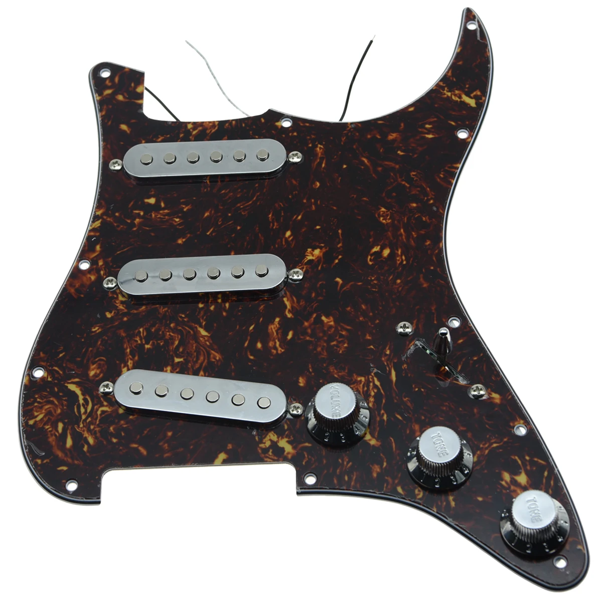 KAISH различные пользовательские Strat Pickguard Prewired ST SSS Pickguard с керамическими звукоснимателями подходит для Fender загруженный Pickguard