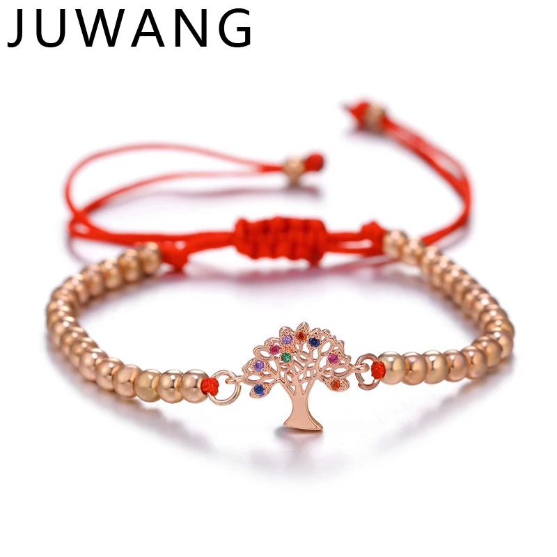 

Zircon Crystal rose Gold Charm Bracelets Bangles for women Tree of Life Adjustable Bracelet Party Jewelry pulseira mujer moda