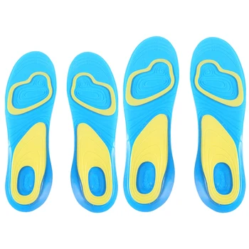 1 Pair Orthotic Arch Support Massaging Silicone Anti-Slip Gel Soft Sport Insole Pad Foot Care For Man Women Size S/L