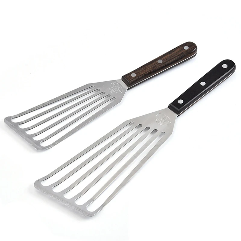 Slotted Turner and Fish Spatula With Wooden Handle Kitchen Tools