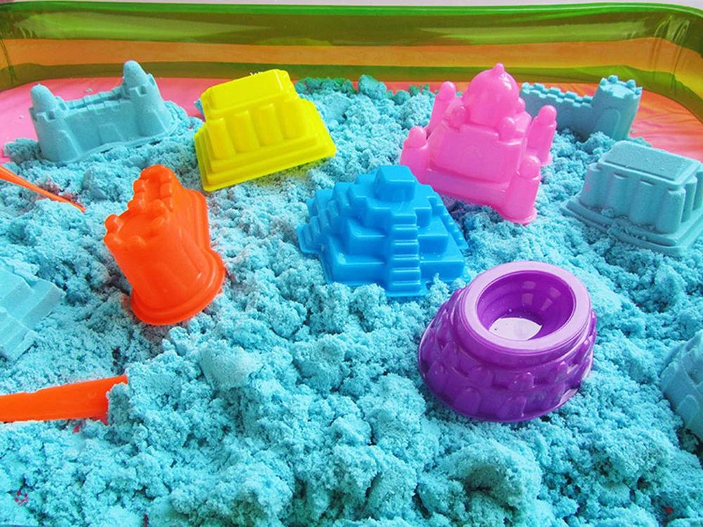 300 г/пакет слизи песок глина волшебный порошок для песка амулеты игрушки Супер забавный цветной динамический песок Крытый Арена играть песок глина детские игрушки