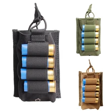 Vapanda нейлон тактический пистолет 12 Калибр стрелковая амуниция держатель с 4 круглыми Глок ткань журнал Органайзер