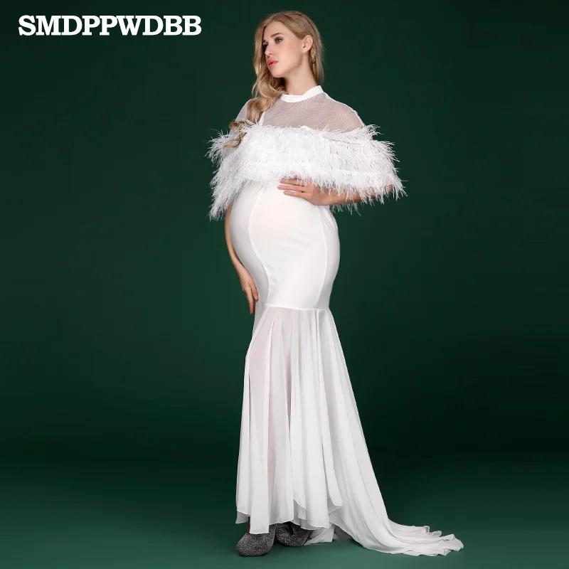 

Maternity Dress Maternity Photography Props White Sexy Maxi Dress Elegant Pregnancy Photo Shoot Women Maternity White Dress