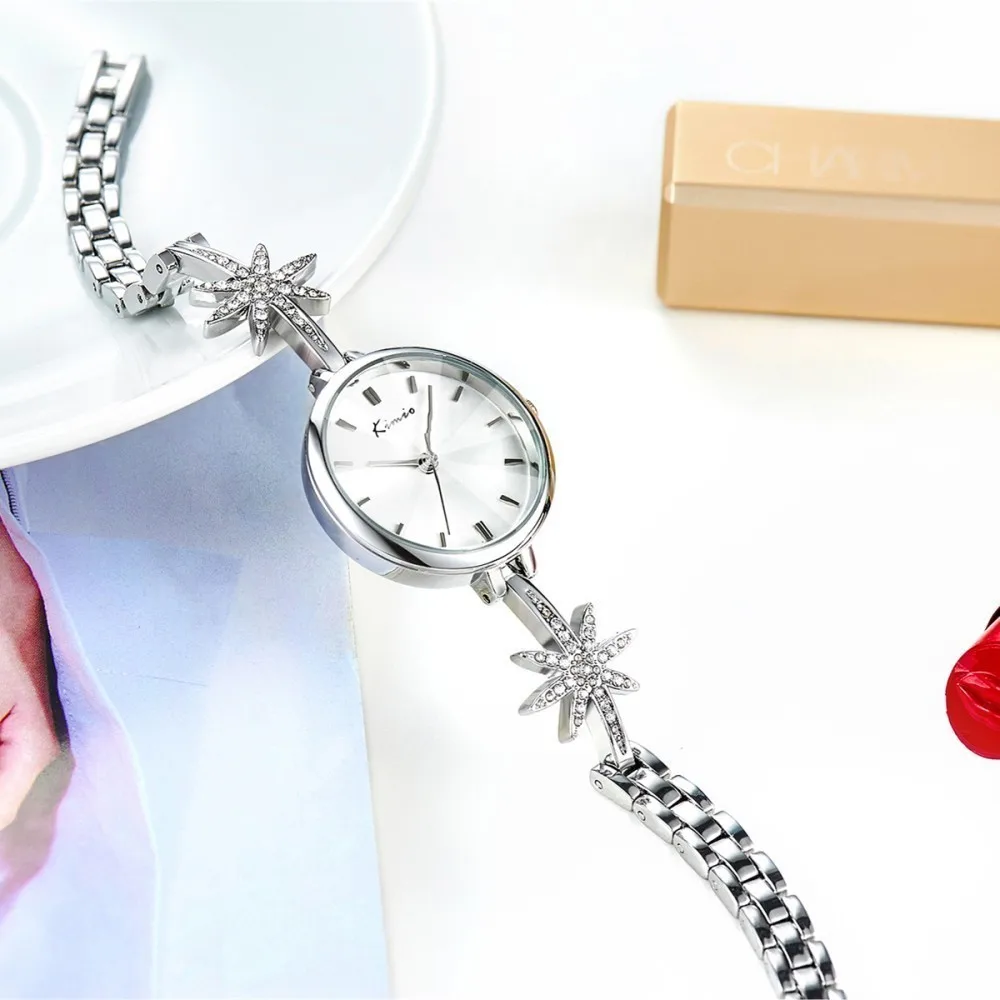 KIMIO Star Womens Watches With Rhinestones Rose Gold Bracelet Quartz Ladies Watch Women Fashion Top Brand Luxury Wrist Watch KIMIO Star Womens Watches With Rhinestones Rose Gold Bracelet Quartz Ladies Watch Women Fashion Top Brand Luxury Wrist Watch