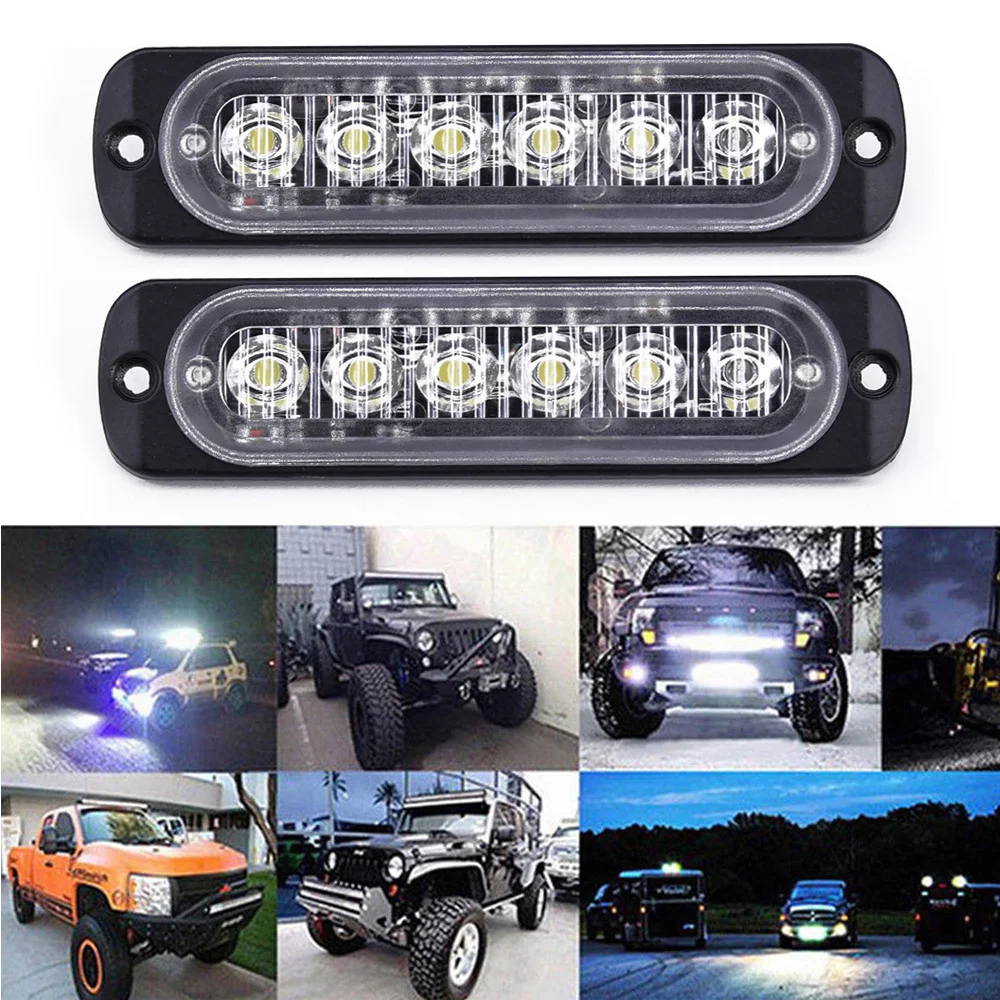 

Car Suv 6led Drl Daytime Running Drl Light Fog Light Headlight Flashing Lamp Kit