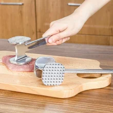 Нержавеющая сталь двухсторонняя свободное мясо/молоток для отбивания мяса инструменты № C0076